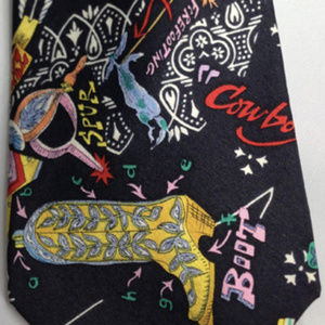 NICOLE MILLER Vintage Rodeo Cowboy Necktie